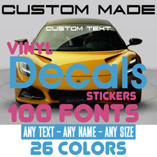 Custom Text Vinyl Lettering Sticker Decal Personalized ANY TEXT - ANY NAME c29