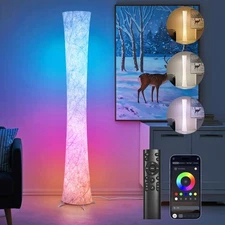 Floor Lamp, 61'' Smart RGB LED Corner Lamp with Music Sync and 16 Million DIY 