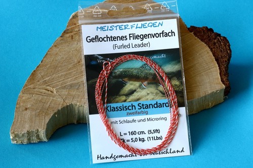 Geflochtenes Fliegenvorfach knotenlos mit Schlaufe & Ring Fliegenfischen Leader - Picture 11 of 21