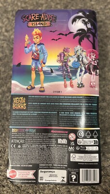 Monster High Scare-adise Island Heath Burns Doll Flame 2023 NIB Box Damage