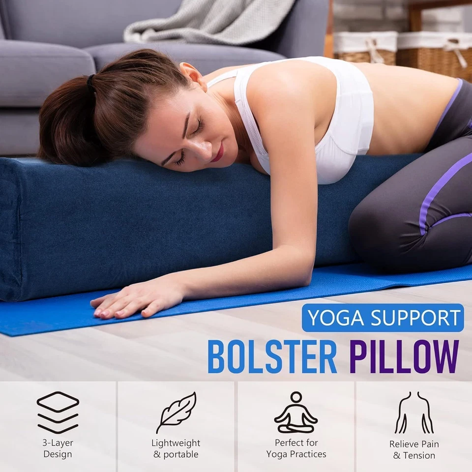 Almohada de Yoga Refuerzo para Yoga Restaurativo Almohada Meditativa Rectangular Alta D... Foto 4 de 4