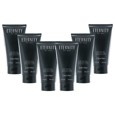 Pack of (6) New Calvin Klein Eternity for Men, 5.0 Fl. Oz. After Shave Balm