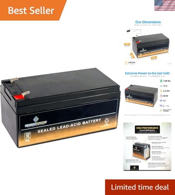 High-Performance 12V 3.2AH Rechargeable AGM Battery - Precision Power Solution