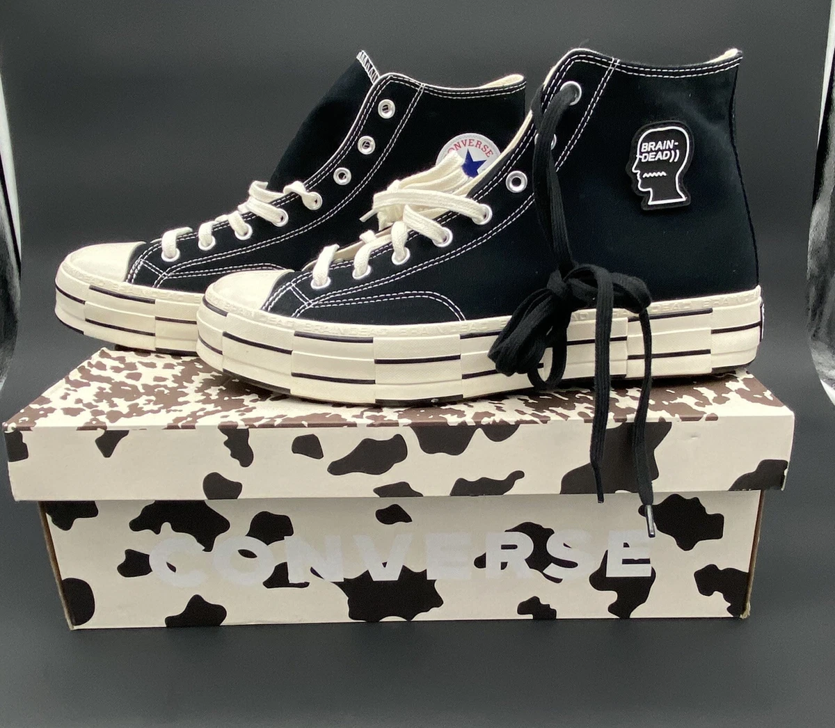 Paar stoomboot Afstudeeralbum Converse x Brain Dead 70 Hi Chuck Taylor All-Star Black White- Mens 13 -  170549C | eBay