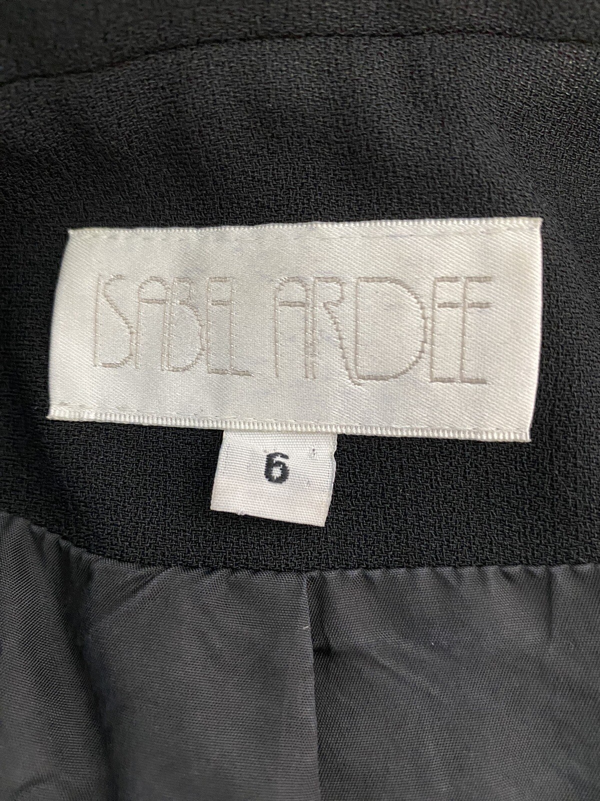 VTG Isabel Ardee Solid Black Collared Button Up L… - image 5