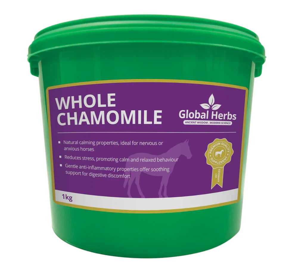 Global Herbs Whole Chamomile 1kg  Horse Supplement
