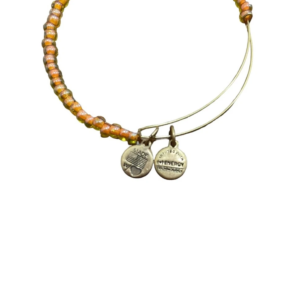 Brazalete Brazalete Alex and Ani Naranja Cuentas Tono Dorado Foto 2 de 3