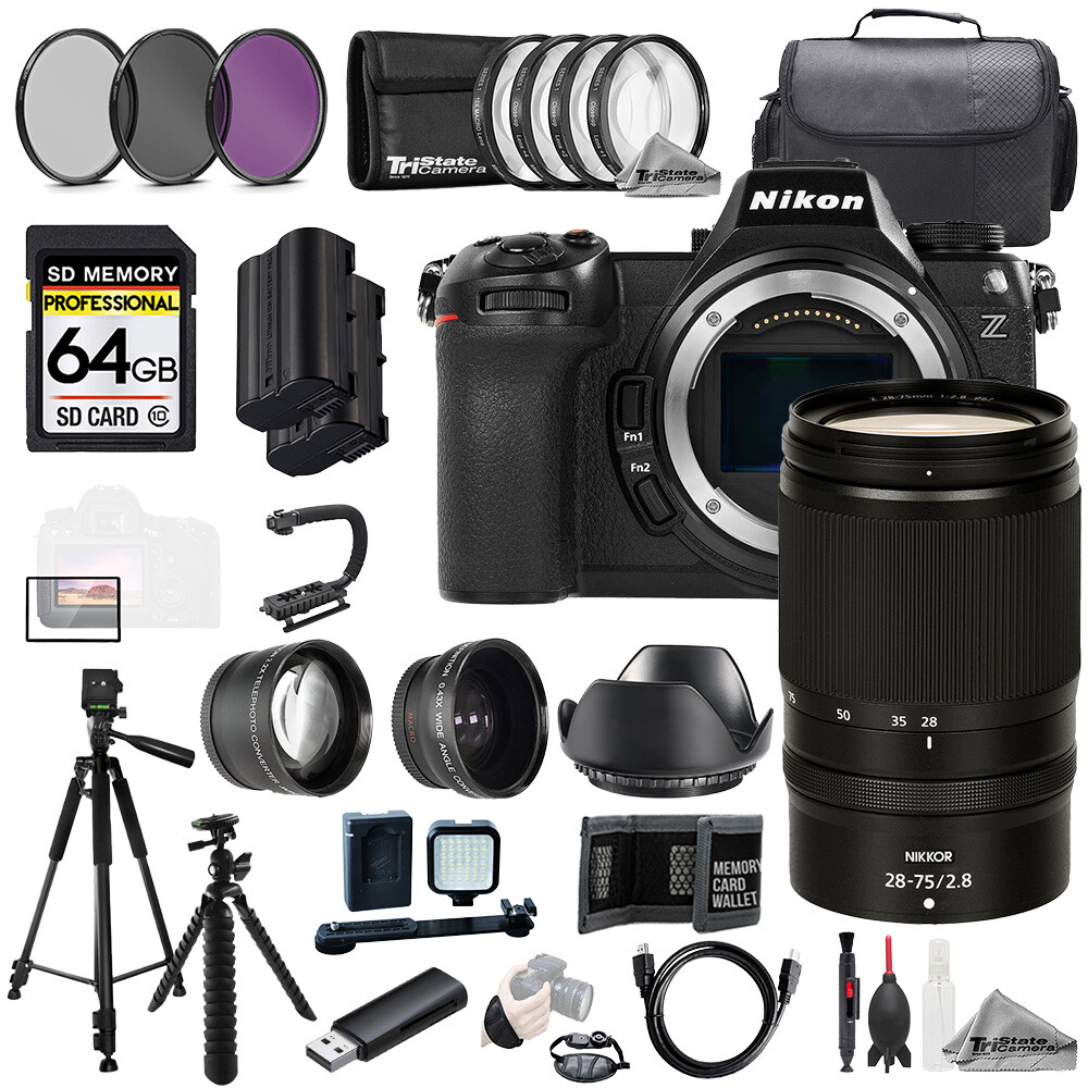 Nikon Z6 III +Z 28-75mm f/2.8 Lens+64GB+Ext Bat+9 PC Filter-MEGA Kit