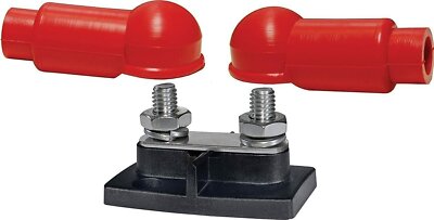Blue Sea Systems PowerBar Dual BusBar with Two 3/8-Inch 16 Stud and Insulator