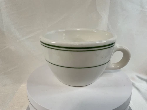 Homer Laughlin Restaurant Ware Green Band Cup