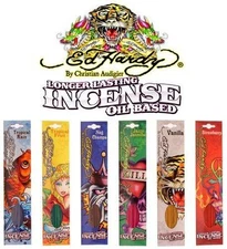 ED HARDY INCENSE LONG LASTING OIL BASED -Set of 3( 2 Strawberry +1 Vanilla)