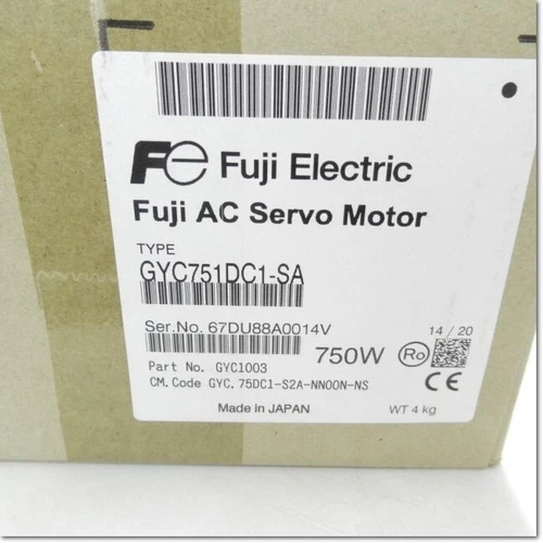 GYC751DC1-SA Fuji AC servo motor 3-phase 200V 0.75kW Unopened From Japan