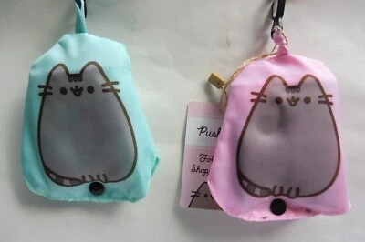 PUCKATOR Faltbare Einkaufstasche Einkaufsbeutel Shopper Beutel PUSHEEN THE CAT 2 Farben
