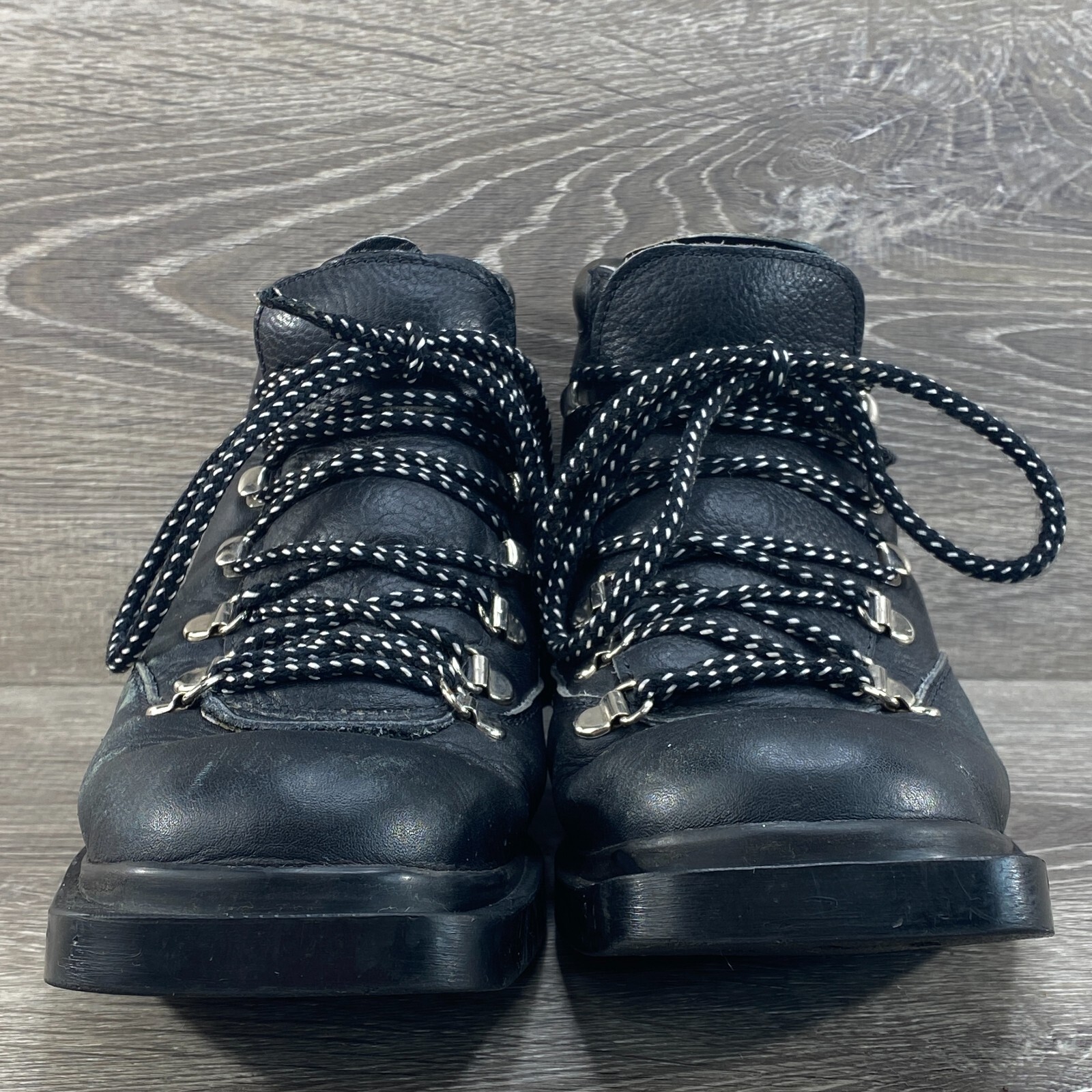 SALOMON Scarponi da sci di fondo FABIANO Skywalk uomo 7 5 N 3 pin pelle nera VINTAGE