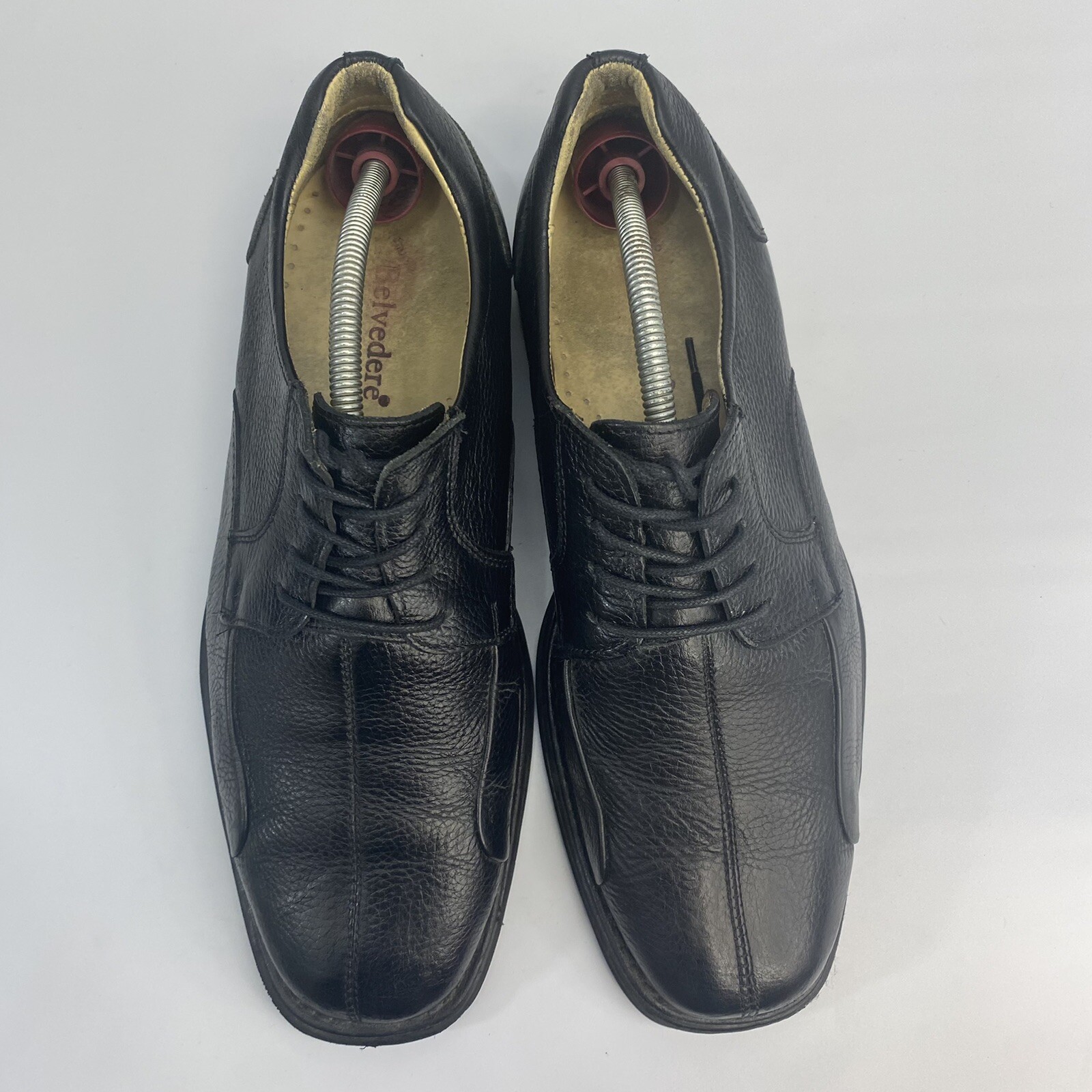 SAOLA Belvedere "Bay Bridge" Nero PELLE OXFORDS SUOLA GOMMA Scarpe Uomo Taglia 10 5D