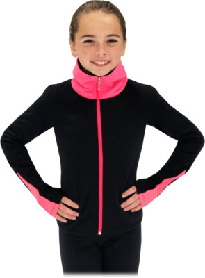 ChloeNoel JS883P Contrast Elite Polartec Spiral Fleece Eiskunstlaufjacke