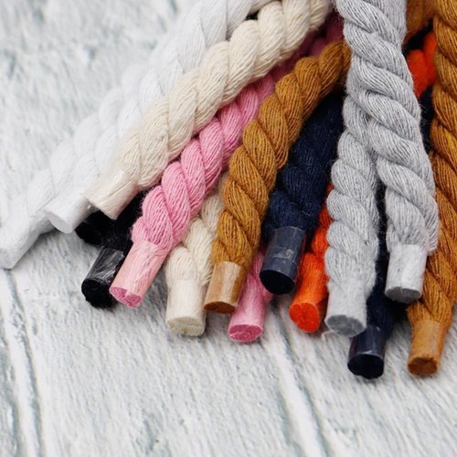 2PCS 10Colors Thick Rope Laces Round Weaving Twisted Rope Women Men Sneakers - Picture 4 of 22