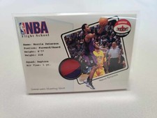 2001-02 Fleer Shoebox Flight School MORRIS PETERSON #3/75 Game-Worn Raptors
