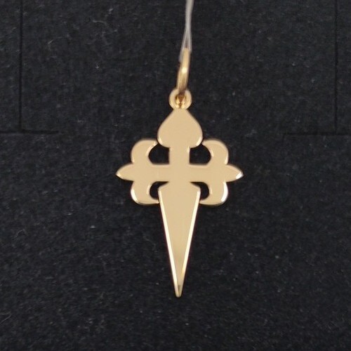 Colgante Oro 18k 750 mls. Cruz De Santiago. 20 mm.
