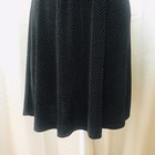 Vintage Just For Petites Small Black Skirt White Polka Dots Slinky Stretch — photo 5