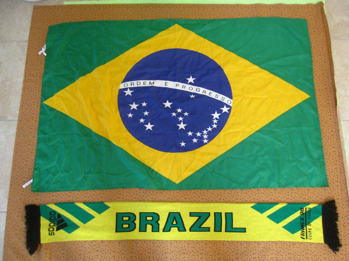 Écharpe Supporter BRÉSIL Football - 138 Cm, 100% Acrylique, Pour Les Matchs Et Les Fans