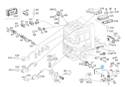 Genuine Mercedes-Benz Right Additional Turn Signal Lamp Actros  