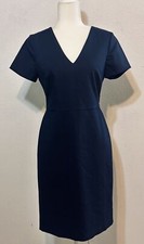 NWT J CREW Size 4 Navy Lined Cap Sleeve Dress Formal Business Old Money