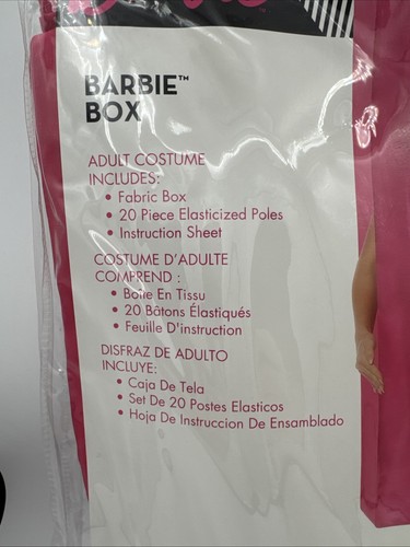 NIP Super Star Barbie Box Adult Halloween Costume InSpirit Designs Barbie Movie - Picture 2 of 9
