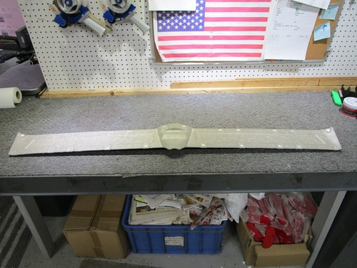 63/66 corvette steel press molded fiberglass front header bar assembly NEW