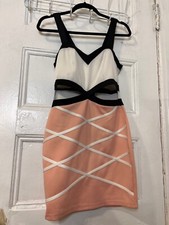 Fashion Nova Color Block Mini Barbie Dress