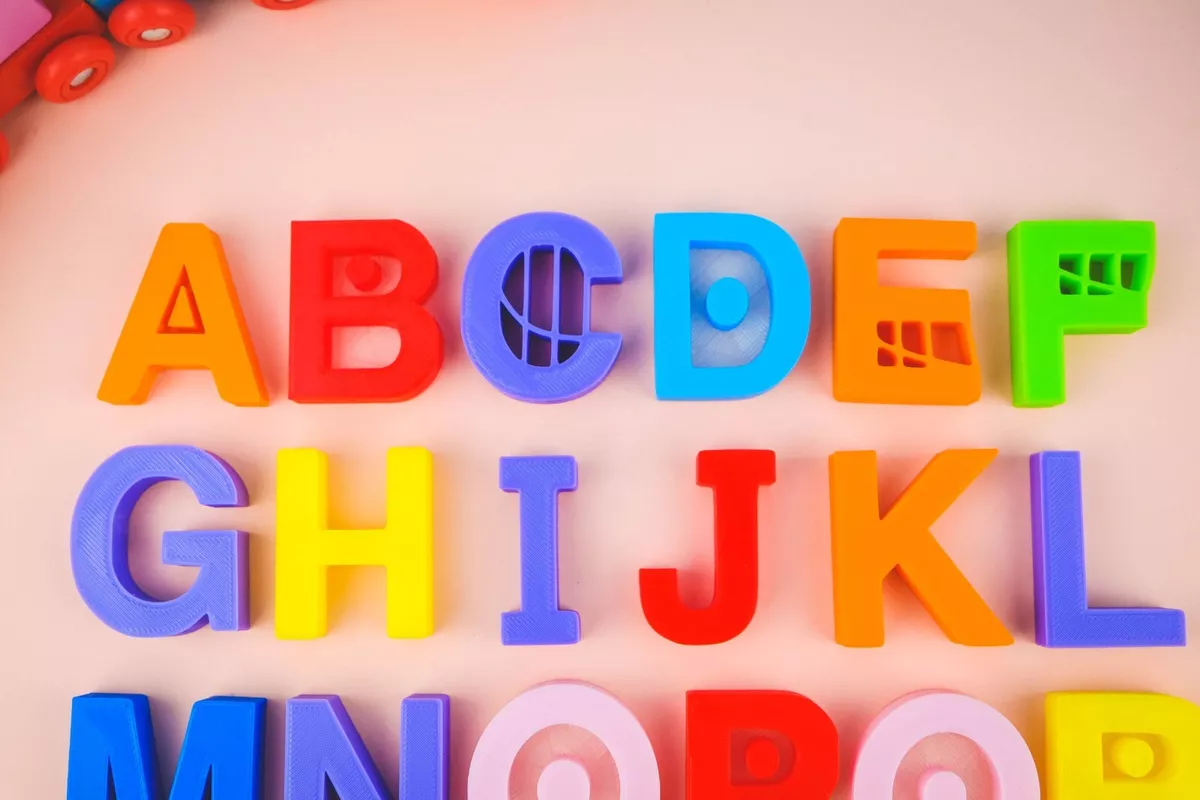 TVOKIDS Logo 3D Printed Letters Pretend Play Kids Toy Gift Preschool  Learning 3D