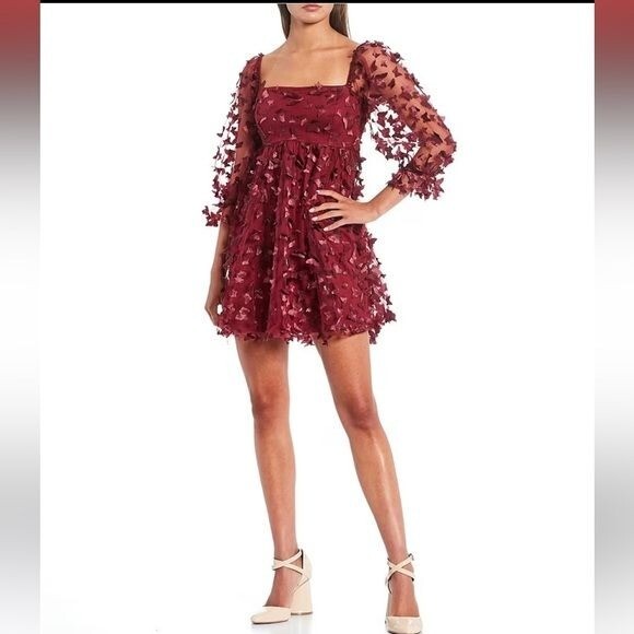 Thirty thirty Allison & Kelly Long Sleeve 3D Butterfly Mesh