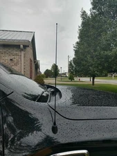 21" Black Stainless Antenna Mast Power Radio for NISSAN TITAN & TITAN XD 04-23