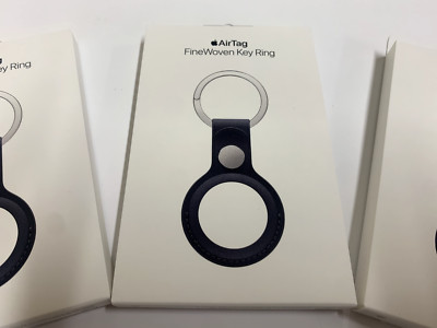 OFFIZIELLER ORIGINAL APPLE AIRTAG FINEWOVEN SCHLÜSSELRING SCHLÜSSELRING HALTER HÜLLE SCHWARZ