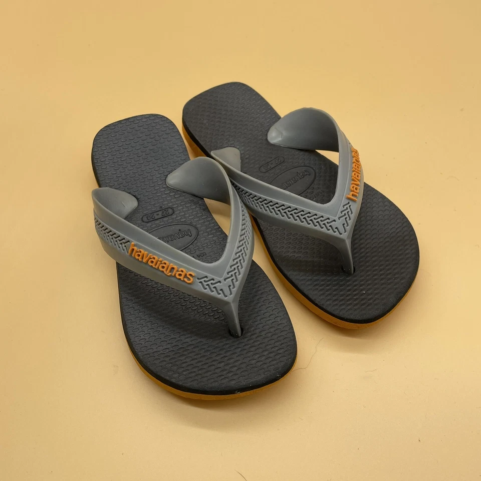 Sandalias chanclas Havaianas para niños talla US 11/12c gris tanga naranja sandalias de playa Foto 2 de 4
