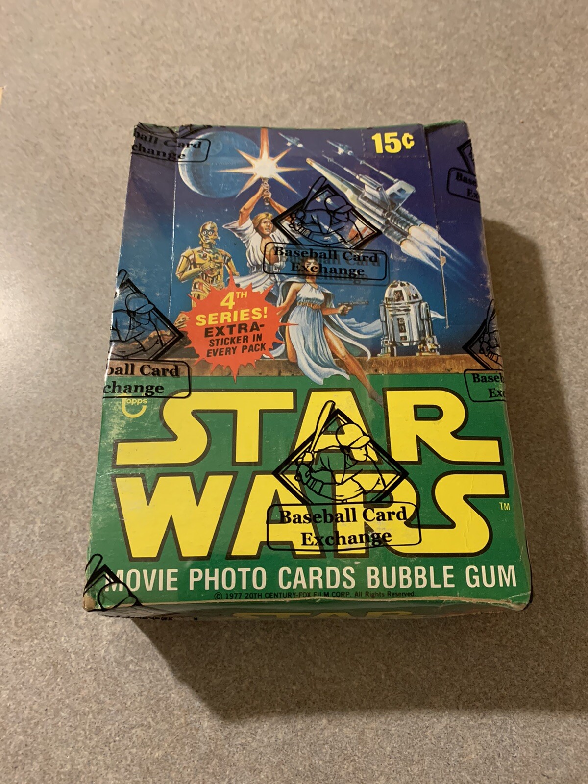 1977 Topps Star Wars Series 4 BBCE Sealed Cards Wax Pack Box 36