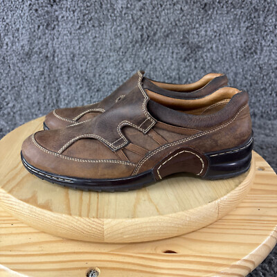 Sofft Monk Strap Leather Loafer Womens Size 8 Brown Slip On Casual Comfort Shoe