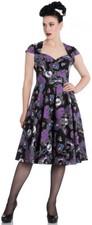 Hell Bunny GRACIELA Skeleton SUGAR SKULL Floral SWING DRESS Kleid Rockabilly