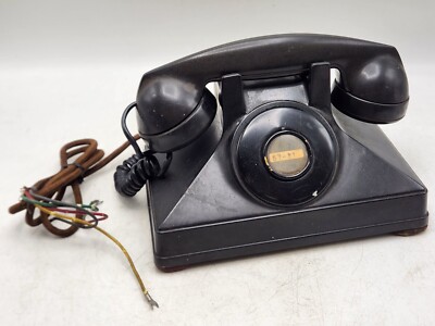Vintage Northern Electric Pyramid Base Uniphone #5 Bakelite Non-Dial Desk Phone