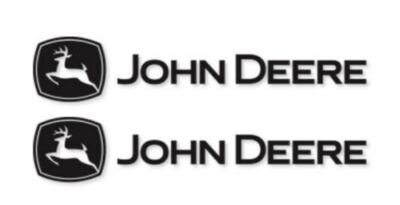 #ad 2X for John Deere Premium Vinyl Sticker 2 Pack Black 9quot; 12quot; 15quot; 24quot; or 36quot; $31.99