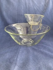 Vintage Indiana Glass Crystal Happenings 3 Piece Chip 'N' Dip Set in Box
