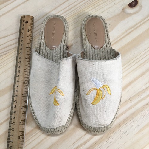 Banana Republic Shoes Womens 6.5 M Espadrille Beige Canvas Closed Toe Comfort - Bild 9 von 16