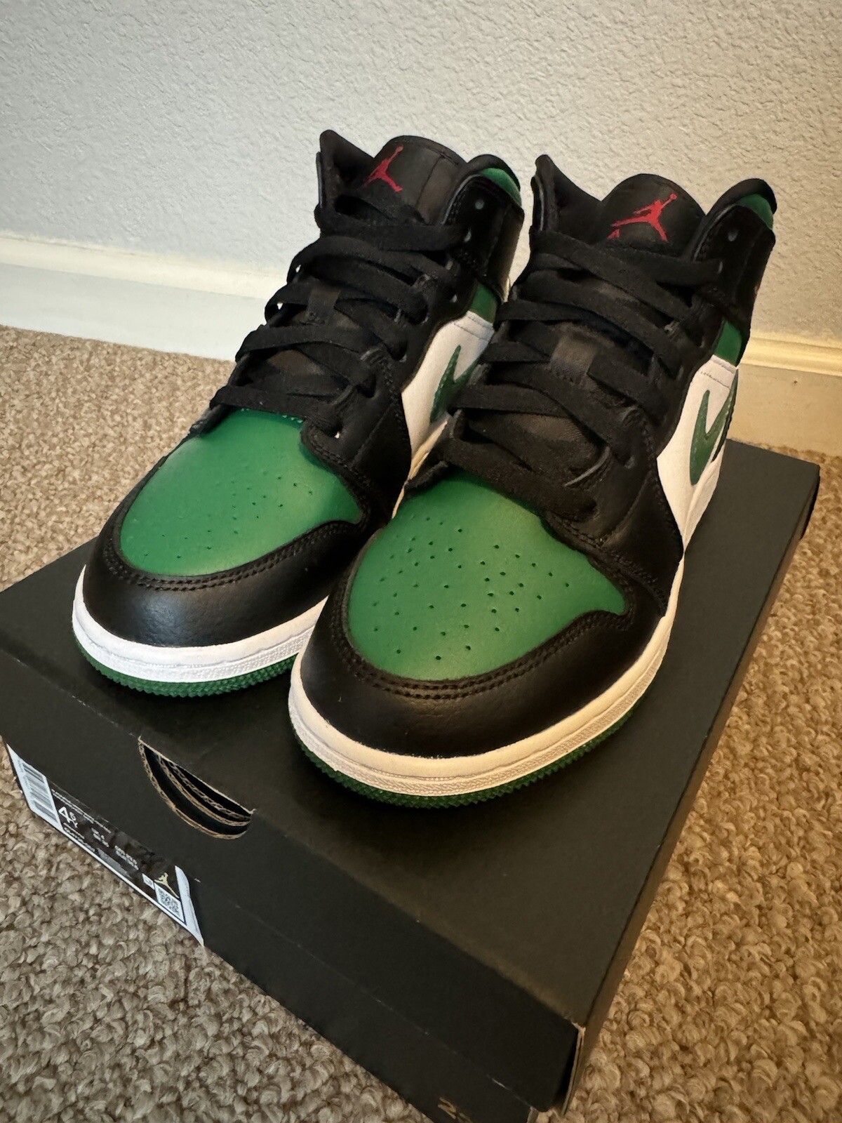 jordan 1 black pine green white gym red