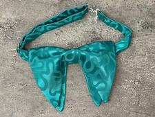 NEW Handmade Teal Green Vintage style Bow tie 70 s Pre-tied Butterfly Satin