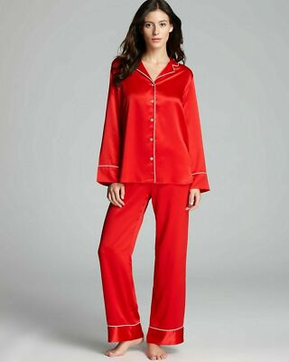 Silk Pajamas Josie Natori Pajamas NATORI Silky Pajama Set RED