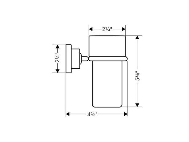 Hansgrohe 41734820 Axor Citterio Wall-Mounted Tumbler and Holder Brushed Nickel  - Image 2 of 2
