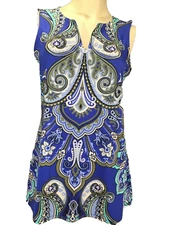 👚I.N.C. International Concepts Sleeveless Top Women’s Small Multicolored 