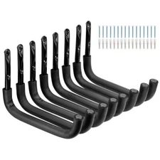 Heavy Duty Garage Storage Hook 8 Pack Wall Mount Ladder Hooks With 12.7" Jumbo A