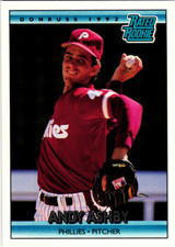 1992 Donruss baseball card Andy Ashby #11 Philadelphia Phillies Rookie