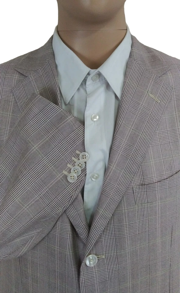 Abrigo deportivo Ermenegildo Zegna Italia Couture 100 % cachemir rosa púrpura 44R Foto 4 de 4